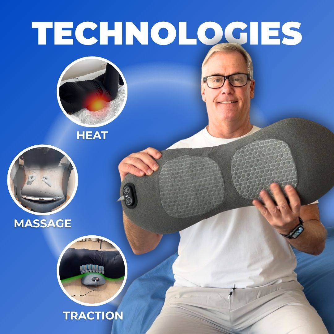Triple Fusion Back Massager three therapy mechanisms